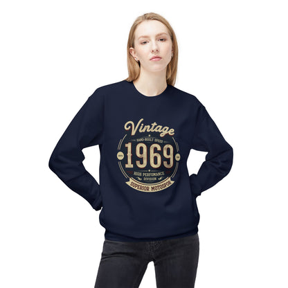 Vintage 1969 Unisex Midweight Softstyle Fleece Crewneck Sweatshirt - StyleMZ