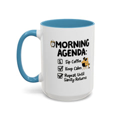 Taza de café con acento de agenda matutina (11 oz y 15 oz) de Corea - StyleMZ 