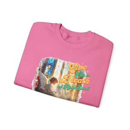 Live on the breath of the Holy Spirit Unisex Heavy Blend™ Crewneck Sweatshirt - StyleMZ