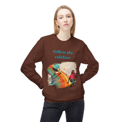 Korea -  Follow the rainbow Unisex Midweight Softstyle Fleece Crewneck Sweatshirt  - StyleMZ