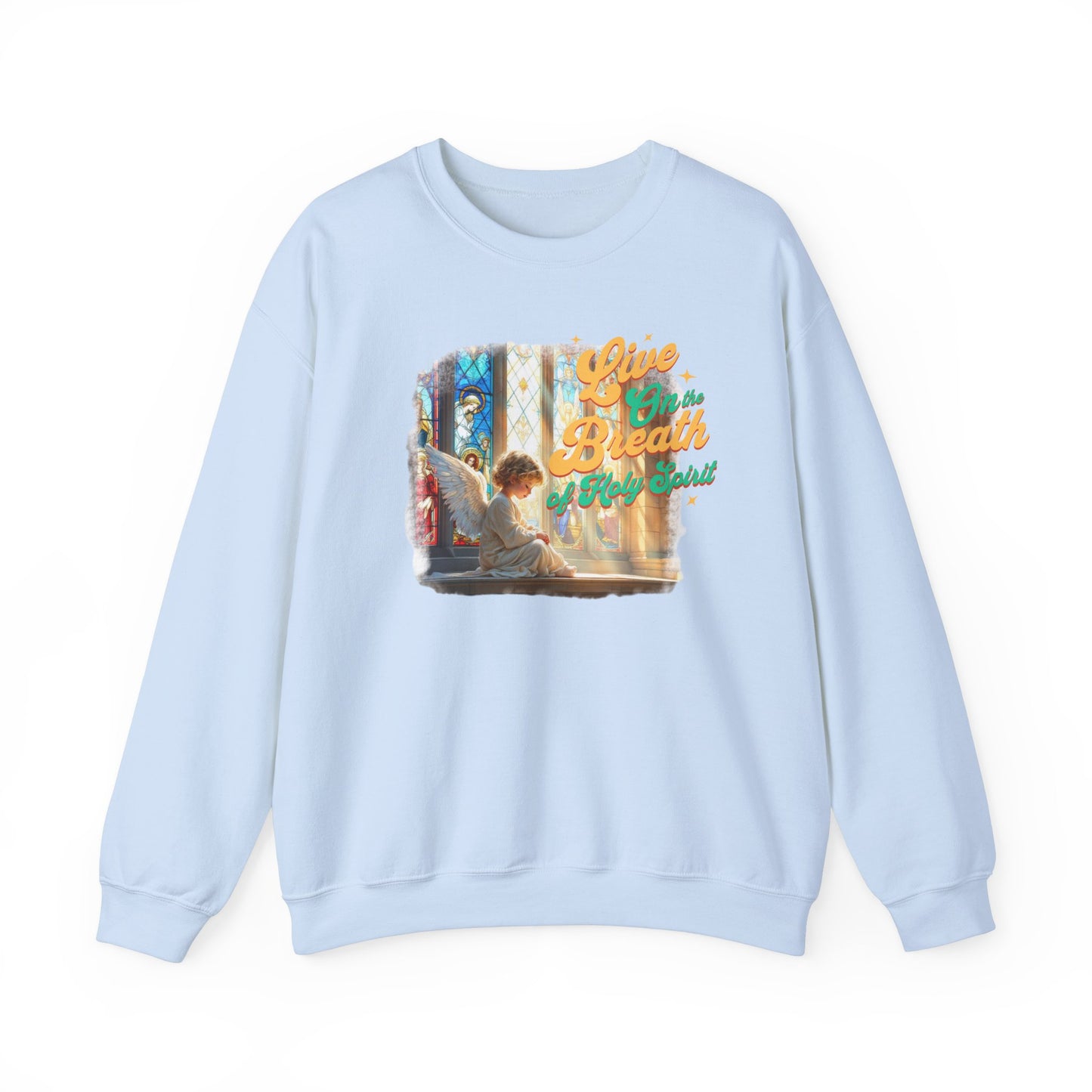 Live on the breath of the Holy Spirit Unisex Heavy Blend™ Crewneck Sweatshirt - StyleMZ