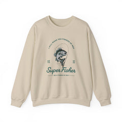 Corea - Sudadera unisex con cuello redondo y mezcla pesada Super Fisher - StyleMZ 