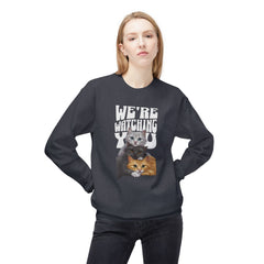 Korea -  We're watching you Unisex Midweight Softstyle Fleece Crewneck Sweatshirt  - StyleMZ