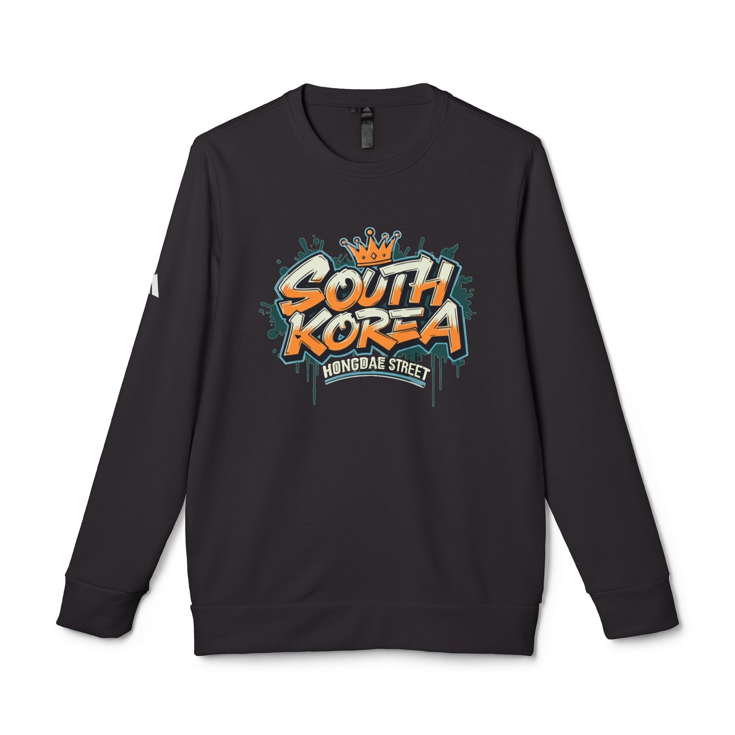 Korea - adidas Hongdae Unisex Fleece Crewneck Sweatshirt - StyleMZ - Stylemz