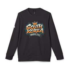 Korea -  adidas Hongdae Unisex Fleece Crewneck Sweatshirt  - StyleMZ