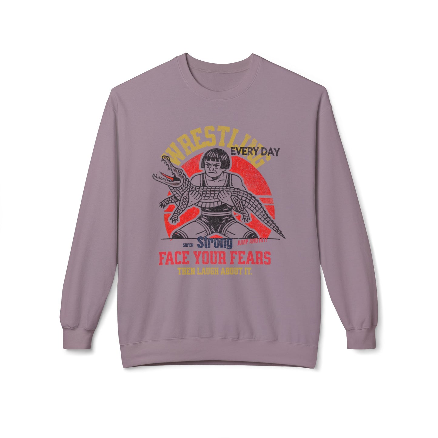 Korea -  Face your fears Unisex Midweight Softstyle Fleece Crewneck Sweatshirt  - StyleMZ