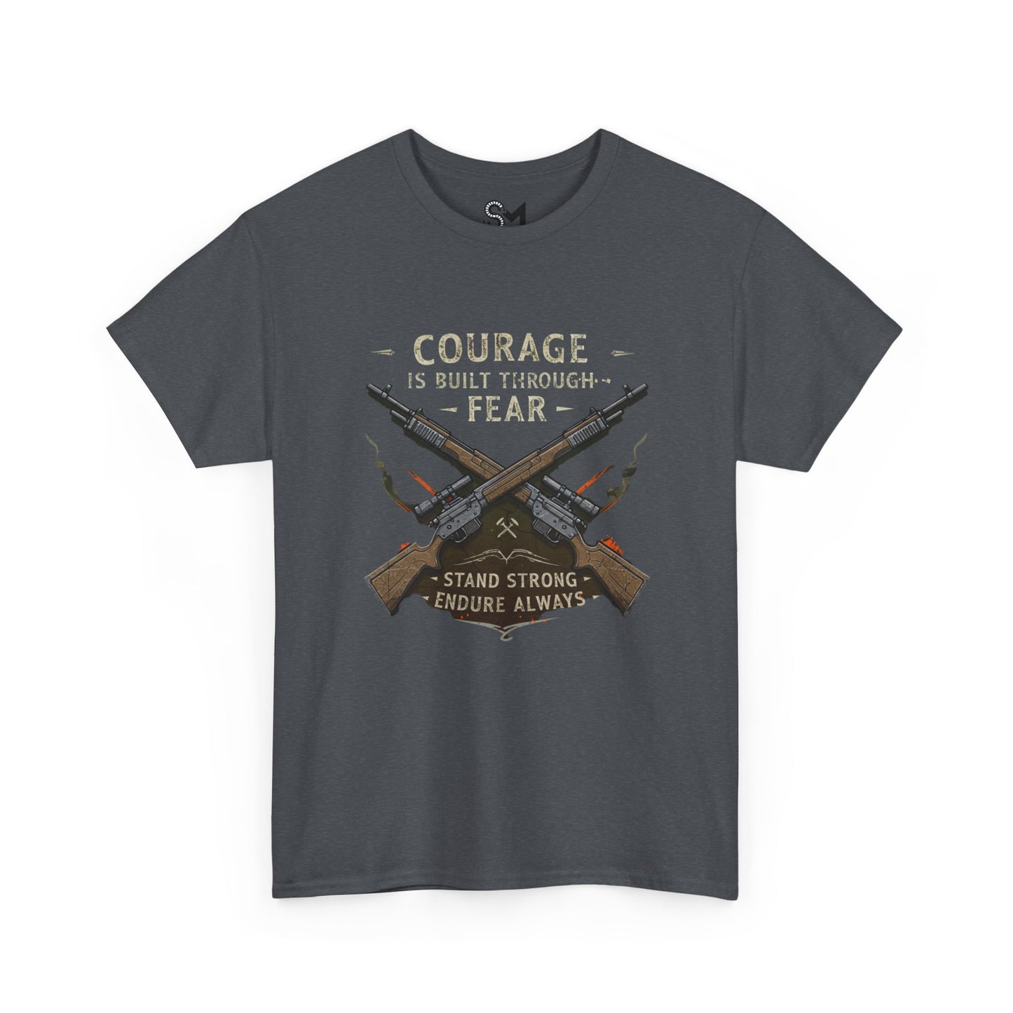 Courage is built through fear Unisex Heavy Cotton Tee