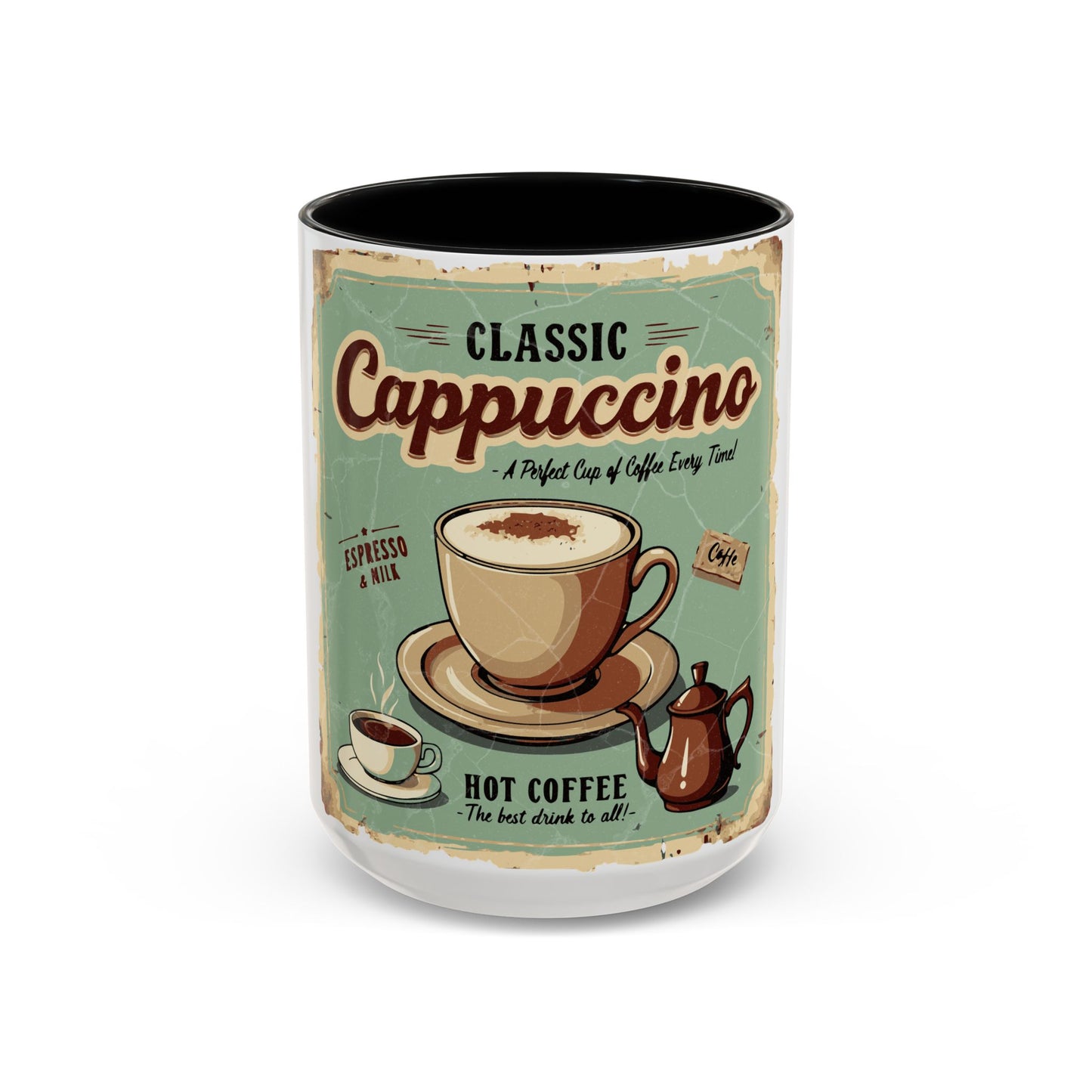 Classic Cappuccino Accent Coffee Mug (11, 15oz) - StyleMZ