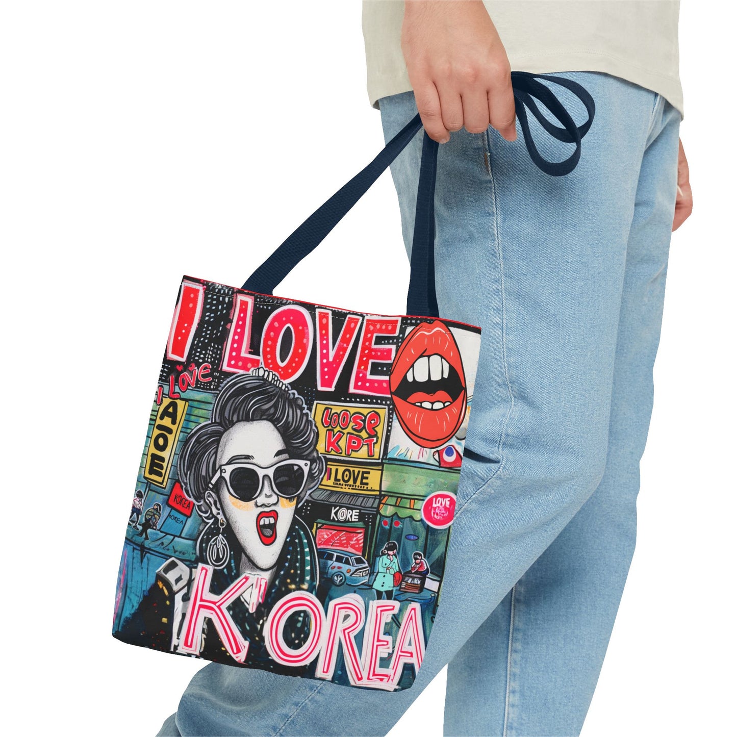 I love Korea Tote Bag (AOP) - StyleMZ