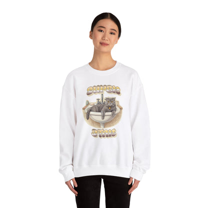 Star cat Unisex Heavy Blend™ Crewneck Sweatshirt - StyleMZ