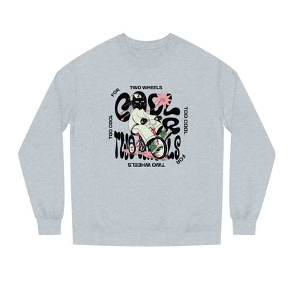 Korea -  Too cool for two wheels Unisex Crew Neck Sweatshirt  - StyleMZ