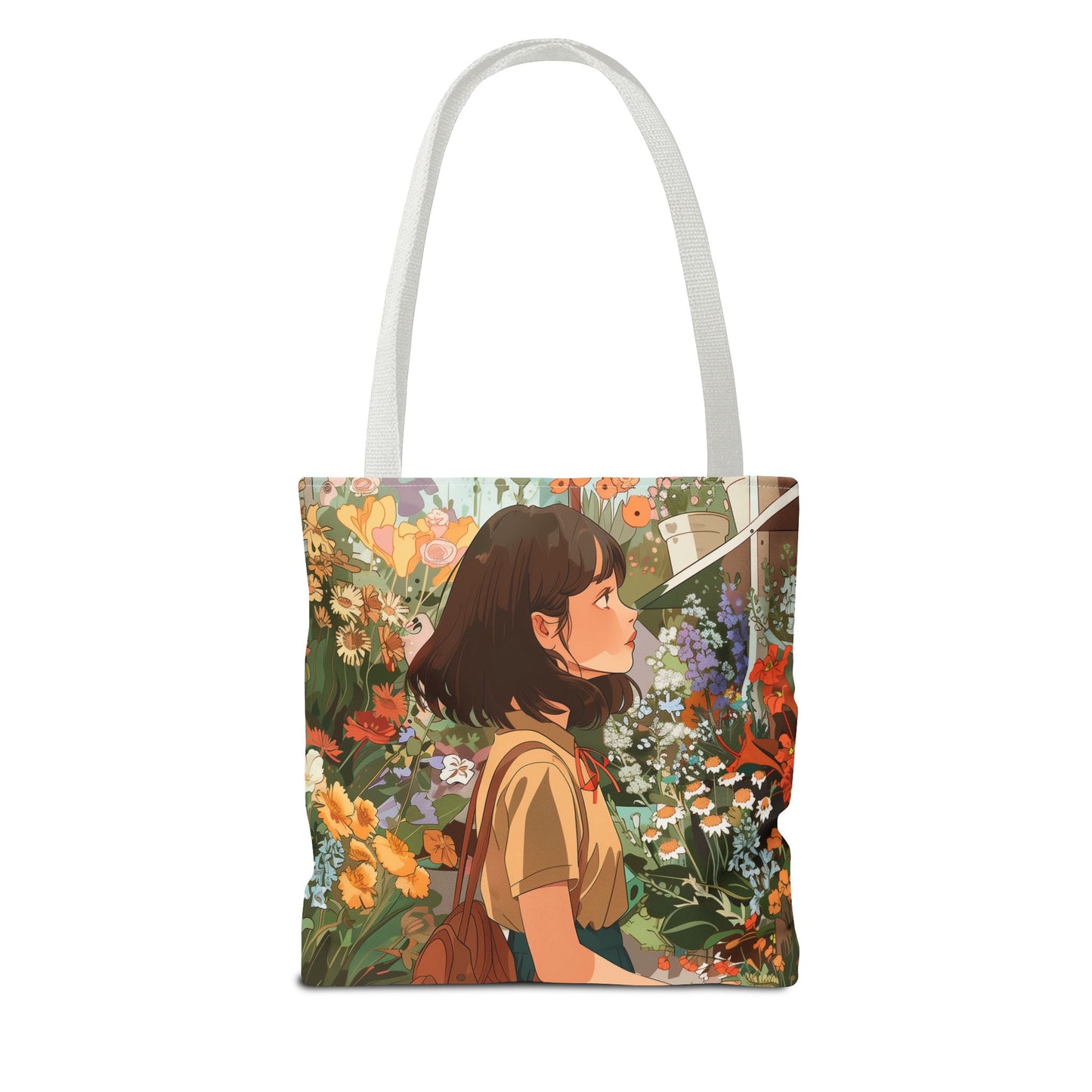 Girl and Flower Shop Tote Bag (AOP) - StyleMZ