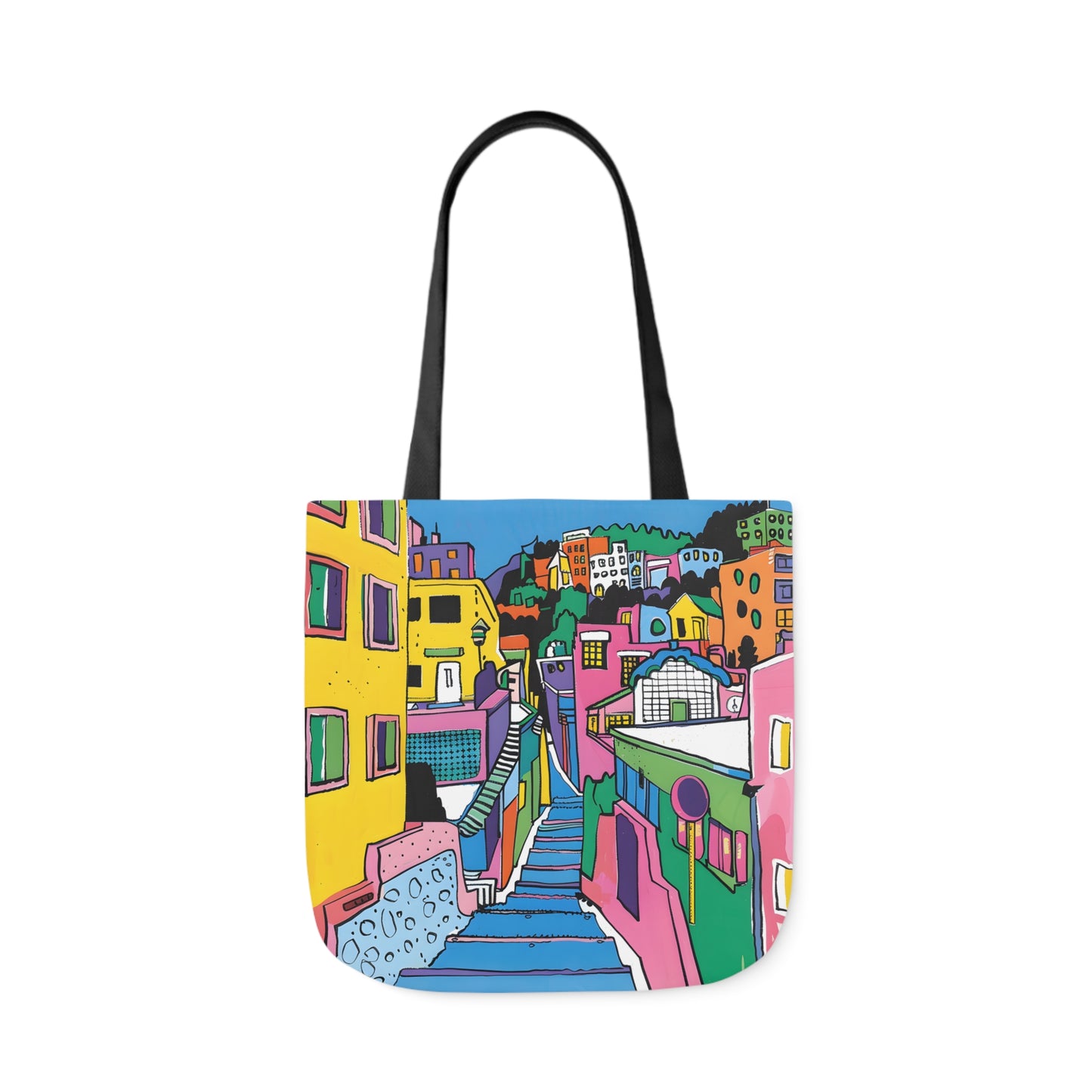 The hillside village in Korea Canvas Tote Bag, 5-Color Straps - StyleMZ