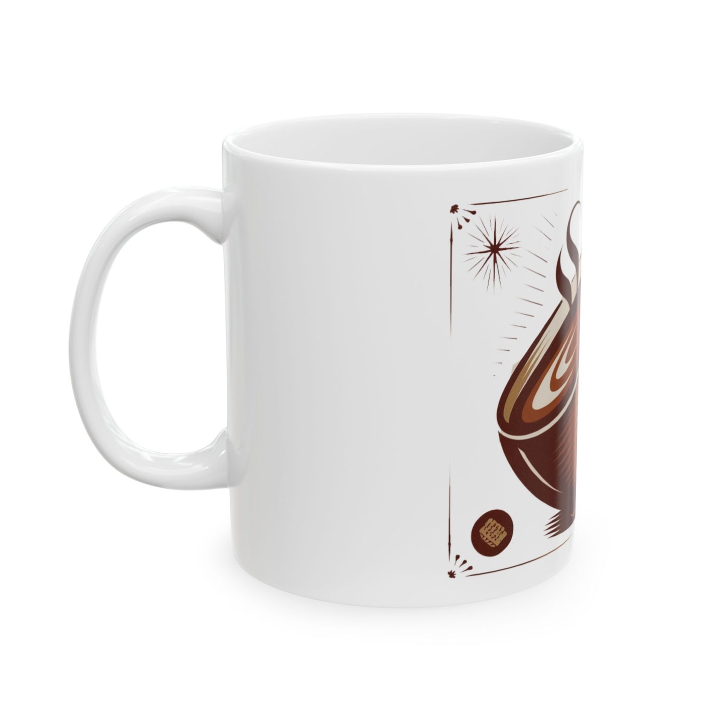 Coffee hot brew Ceramic Mug, (11oz, 15oz) - StyleMZ