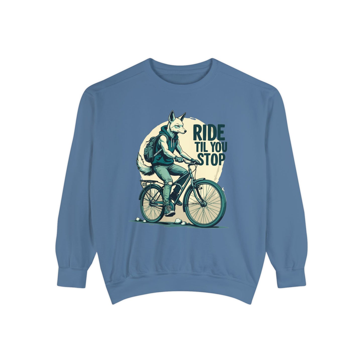 Corea - Sudadera unisex teñida en prenda Ride till you stop - StyleMZ 