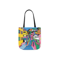 Korea -  The hillside village in Korea Canvas Tote Bag, 5-Color Straps  - StyleMZ