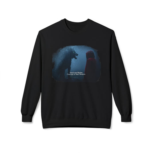 Fear is illusion Unisex Midweight Softstyle Fleece Crewneck Sweatshirt - Stylemz