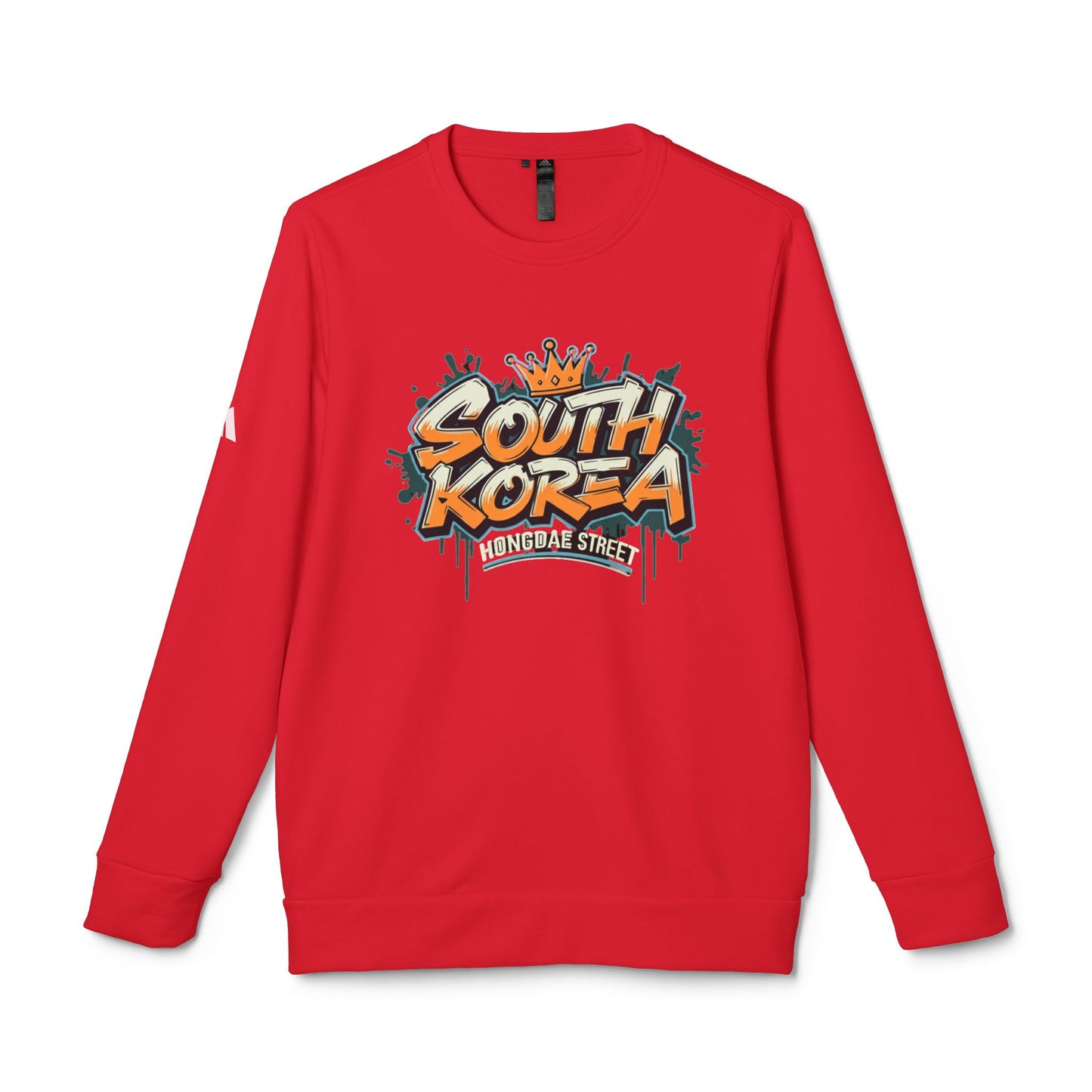 Korea -  adidas Hongdae Unisex Fleece Crewneck Sweatshirt  - StyleMZ