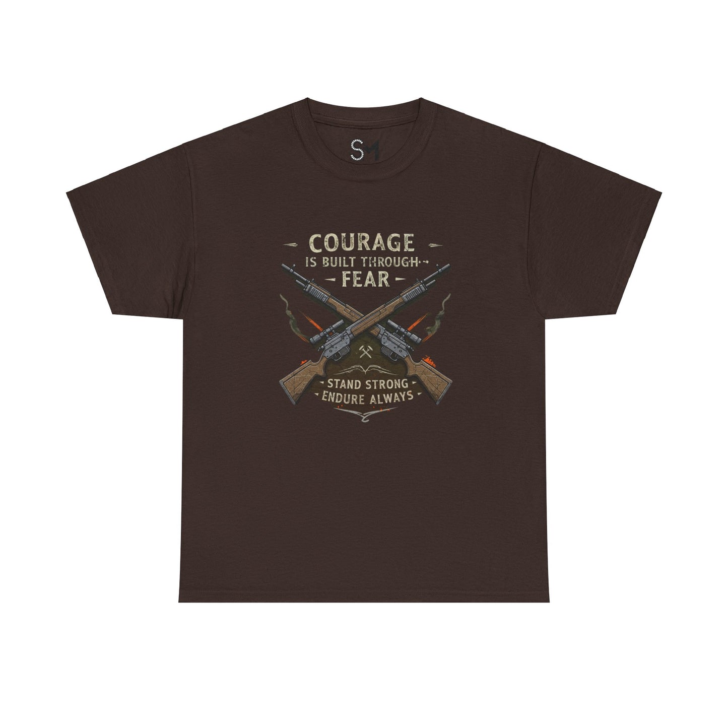 Courage is built through fear Unisex Heavy Cotton Tee