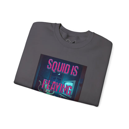 Squid is playing a game Unisex Heavy Blend™ Crewneck Sweatshirt - StyleMZ