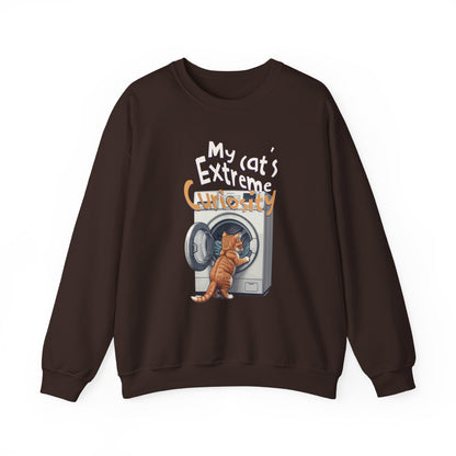 My cat's extreme curiosity Unisex Heavy Blend™ Crewneck Sweatshirt - StyleMZ