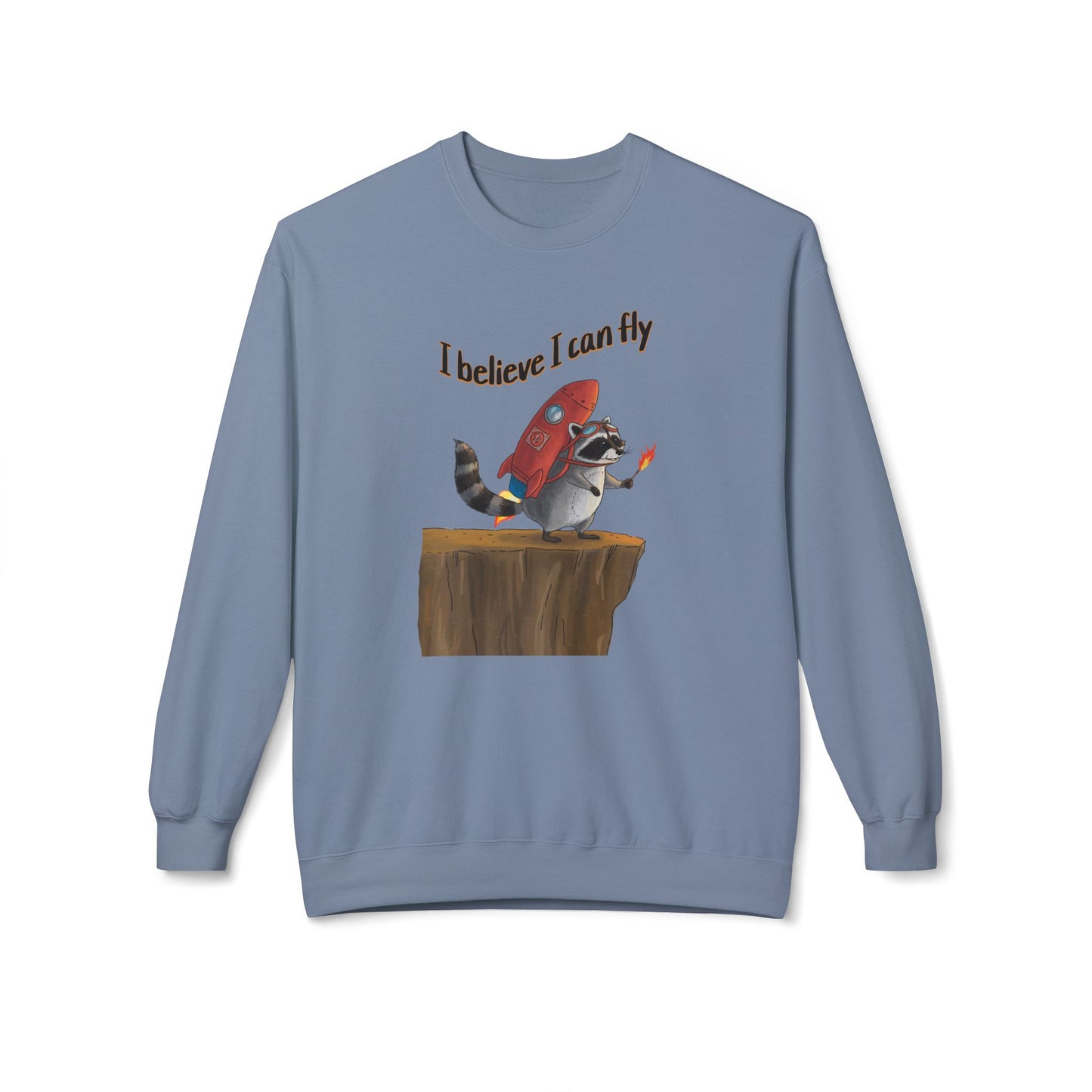 I believe I can fly Unisex Midweight Softstyle Fleece Crewneck Sweatshirt - StyleMZ