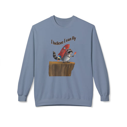 I believe I can fly Unisex Midweight Softstyle Fleece Crewneck Sweatshirt - StyleMZ - Stylemz