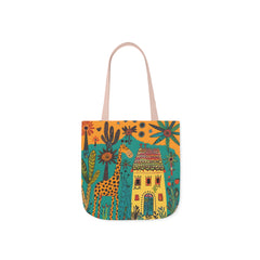 Korea -  The giraffe that lives in my house Canvas Tote Bag, 5-Color Straps  - StyleMZ