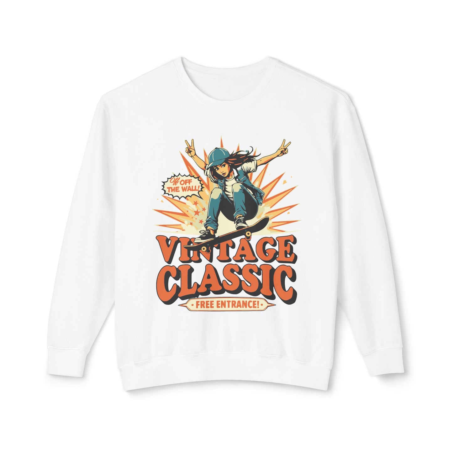 Vintage Classic Unisex Lightweight Crewneck Sweatshirt - StyleMZ