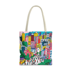 Korea -  Seoul's hill neighborhoods Tote Bag (AOP)  - StyleMZ