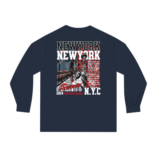 Corea - Camiseta clásica unisex de manga larga de estilo urbano de Nueva York - StyleMZ 