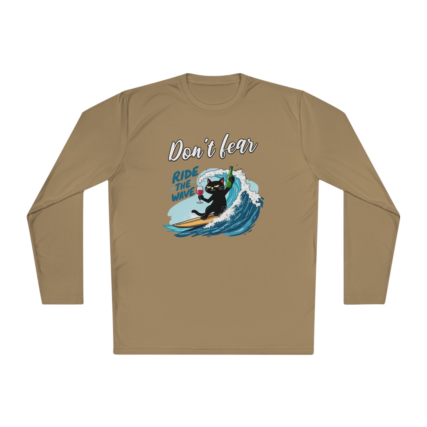 Korea -  Don't fear, ride the wave Unisex Lightweight Long Sleeve Tee  - StyleMZ