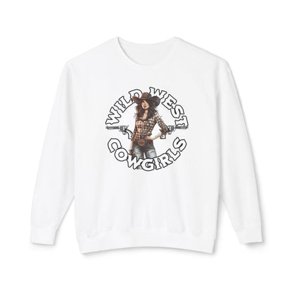 Wild West Cowgirls Unisex Lightweight Crewneck Sweatshirt  - StyleMZ