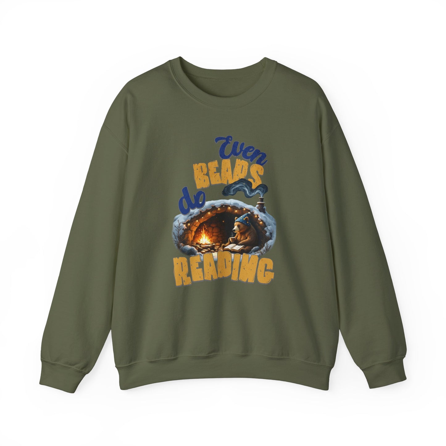 Even bears do reading Unisex Heavy Blend™ Crewneck Sweatshirt - StyleMZ - Stylemz