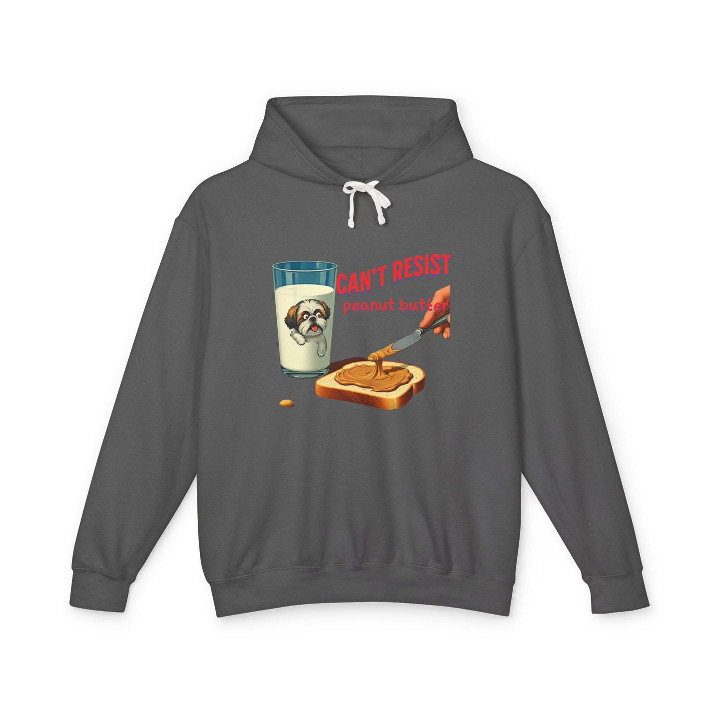 Can't resist peanut butter Unisex Lightweight Hooded Sweatshirt - Korea - StyleMZ - Stylemz