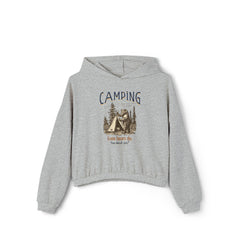 Korea -  Camping, even bears do Women's Cinched Bottom Hoodie  - StyleMZ