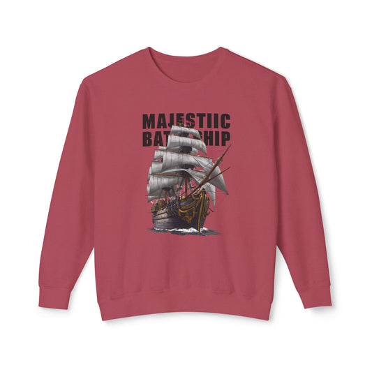 Battleship Unisex Lightweight Crewneck Sweatshirt  - Korea  - StyleMZ