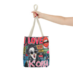 Korea -  I love Korea Tote Bag (AOP)  - StyleMZ