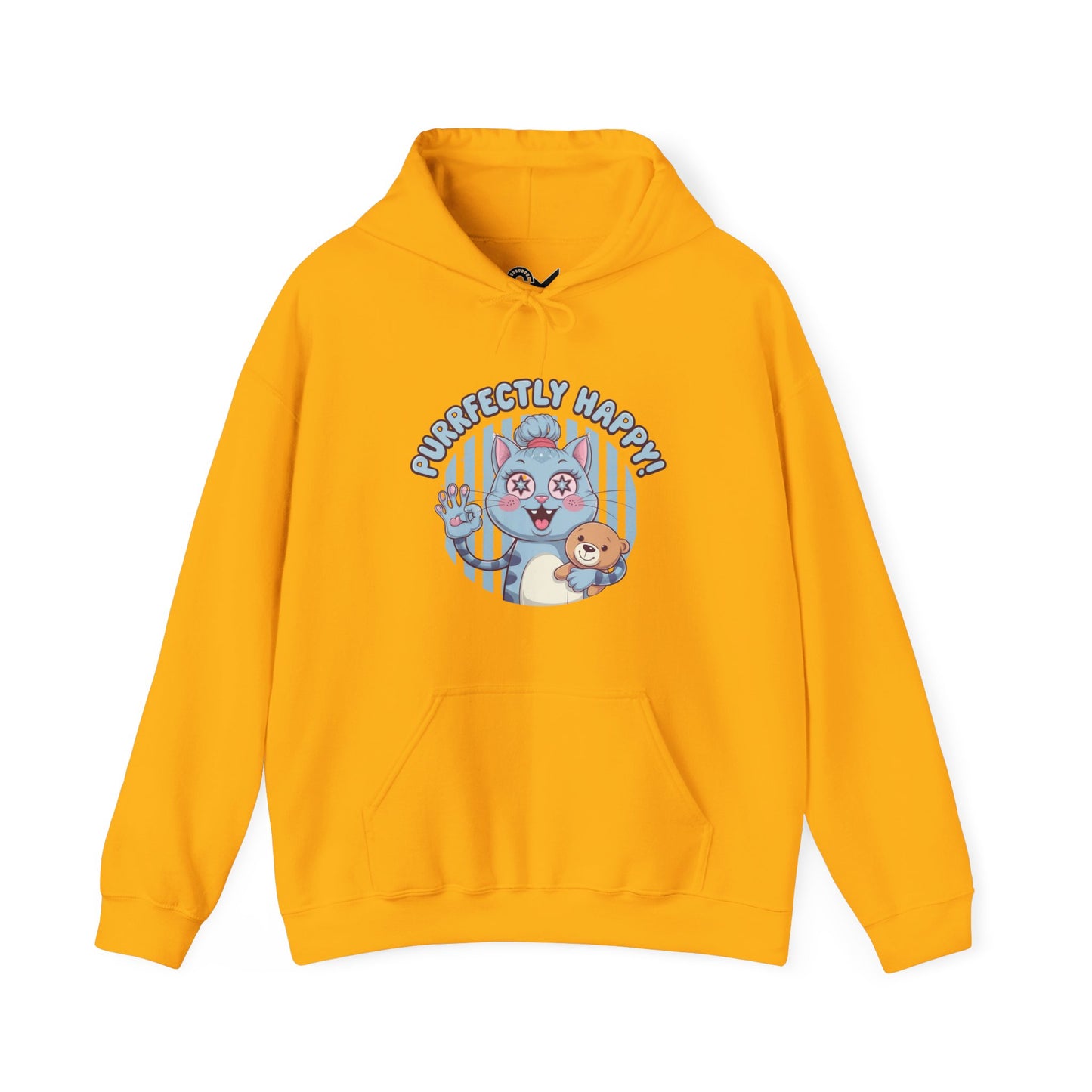 Purrfectly happy Unisex Heavy Blend™ Hooded Sweatshirt - StyleMZ