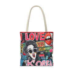 Korea -  I love Korea Tote Bag (AOP)  - StyleMZ