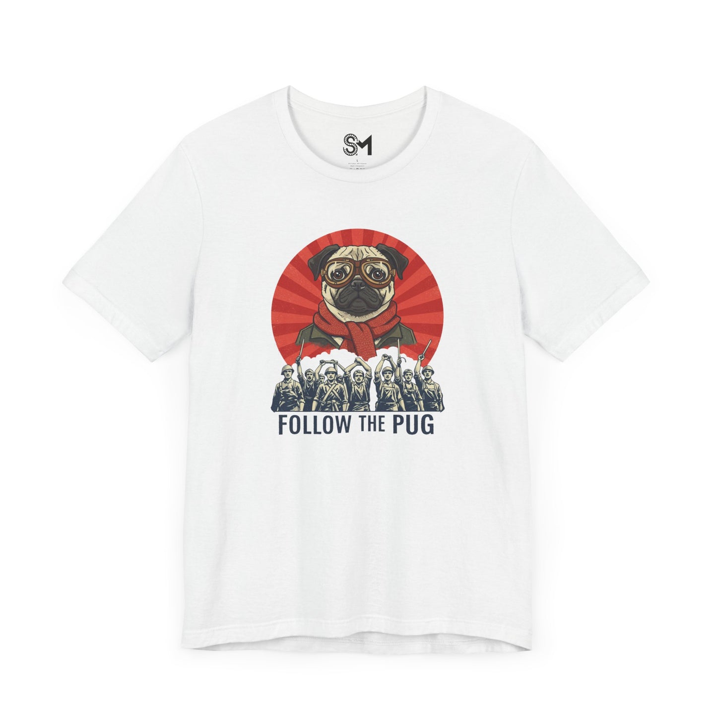 Follow the pug Unisex Jersey Short Sleeve Tee