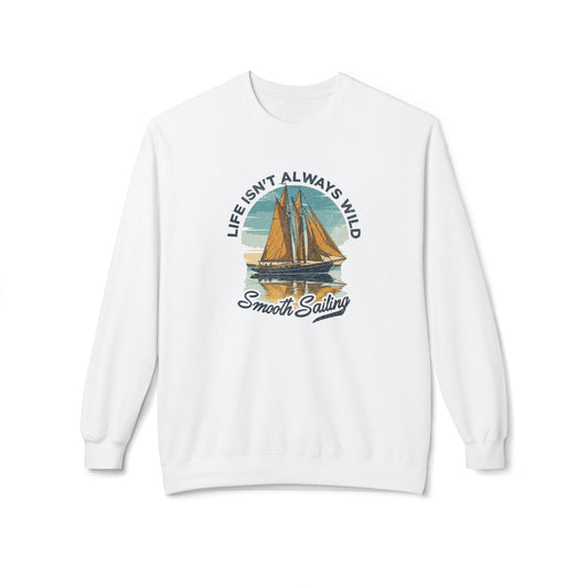 Smooth sailing Unisex Midweight Softstyle Fleece Crewneck Sweatshirt - Korea - StyleMZ - Stylemz