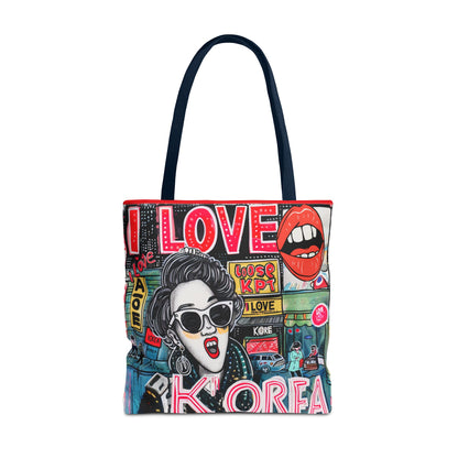 I love Korea Tote Bag (AOP) - StyleMZ