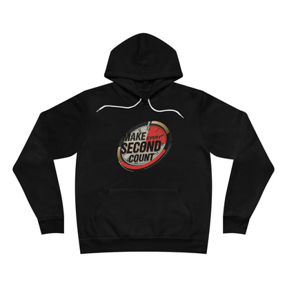 MAKE EVERY SECOND COUNT Unisex Sponge Fleece Pullover Hoodie - StyleMZ