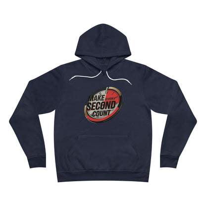 MAKE EVERY SECOND COUNT Unisex Sponge Fleece Pullover Hoodie - StyleMZ