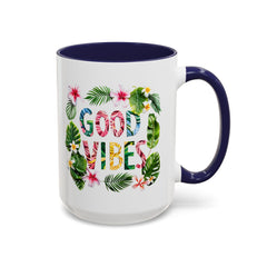 Taza de café con acento de buenas vibraciones de Corea (11 oz y 15 oz) - StyleMZ 