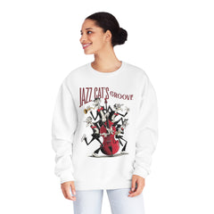 Korea -  Jazz cat's groove Unisex NuBlend® Crewneck Sweatshirt  - StyleMZ