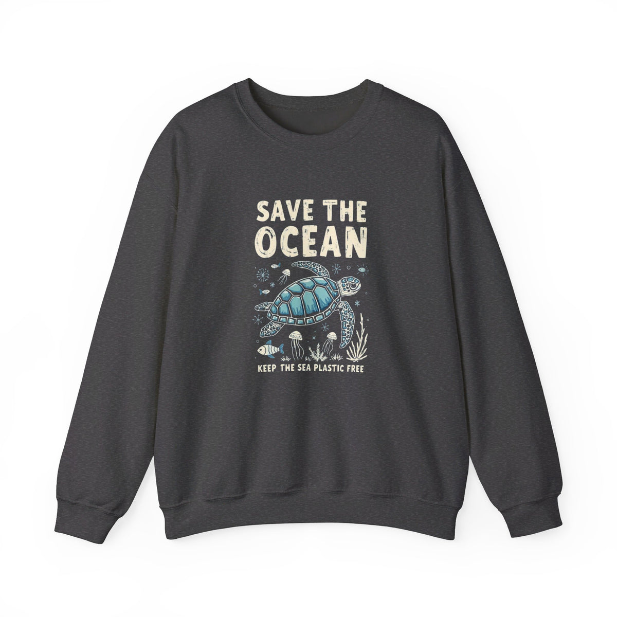 Corea - Sudadera unisex de cuello redondo Heavy Blend™ Save the Ocean - StyleMZ 