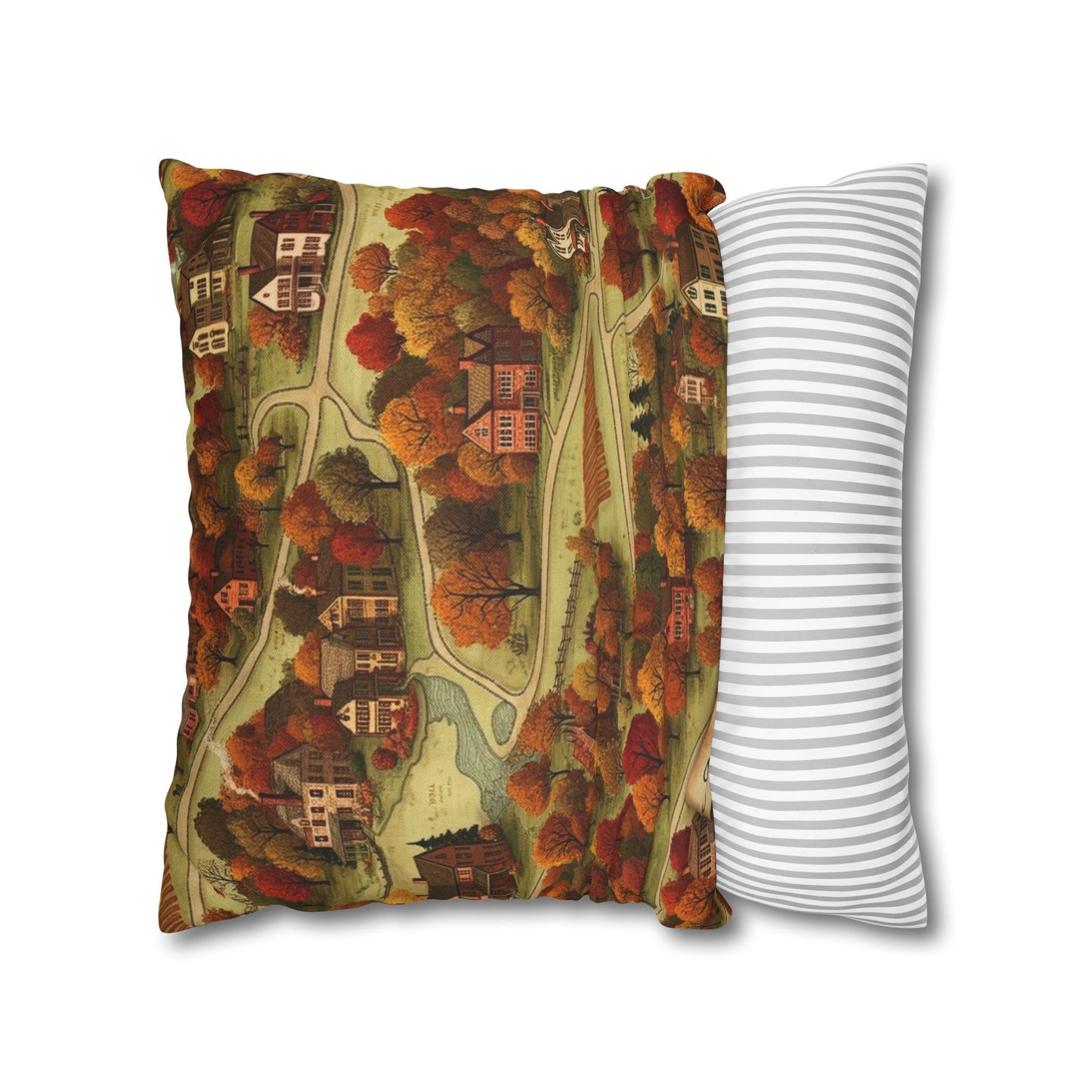 Map of Memories II Spun Polyester Square Pillowcase - StyleMZ