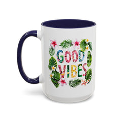 Taza de café con acento de buenas vibraciones de Corea (11 oz y 15 oz) - StyleMZ 